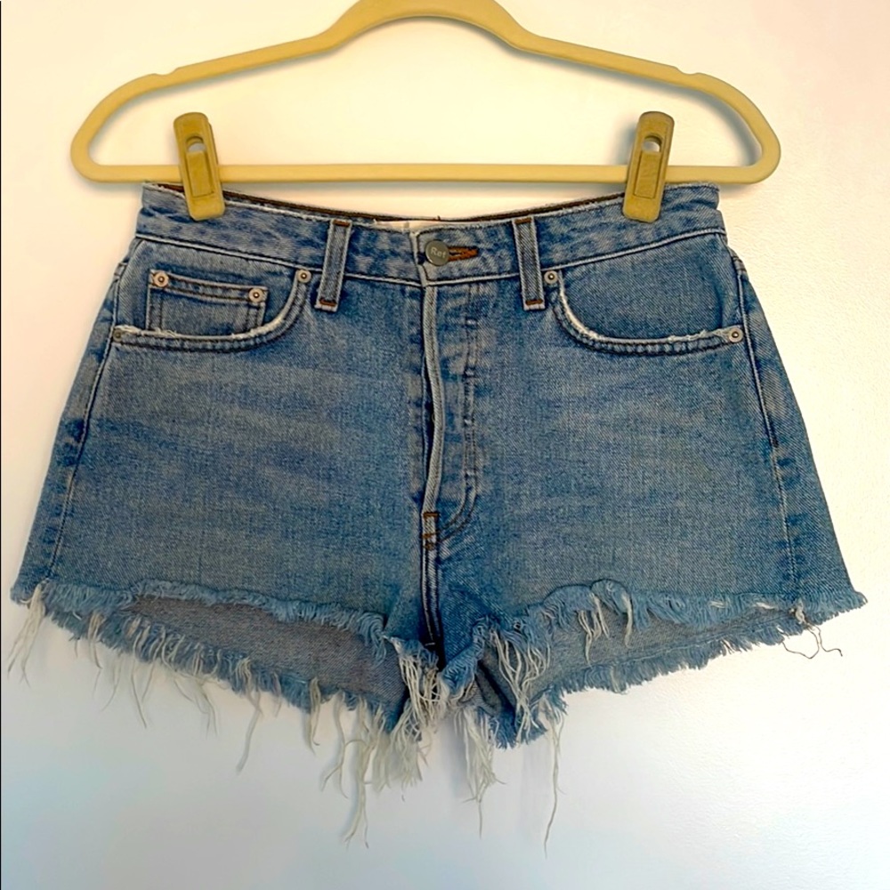 Reformation denim shorts